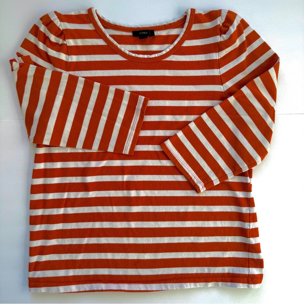 J. Crew Striped 3/4 Sleeve Tee, Medium